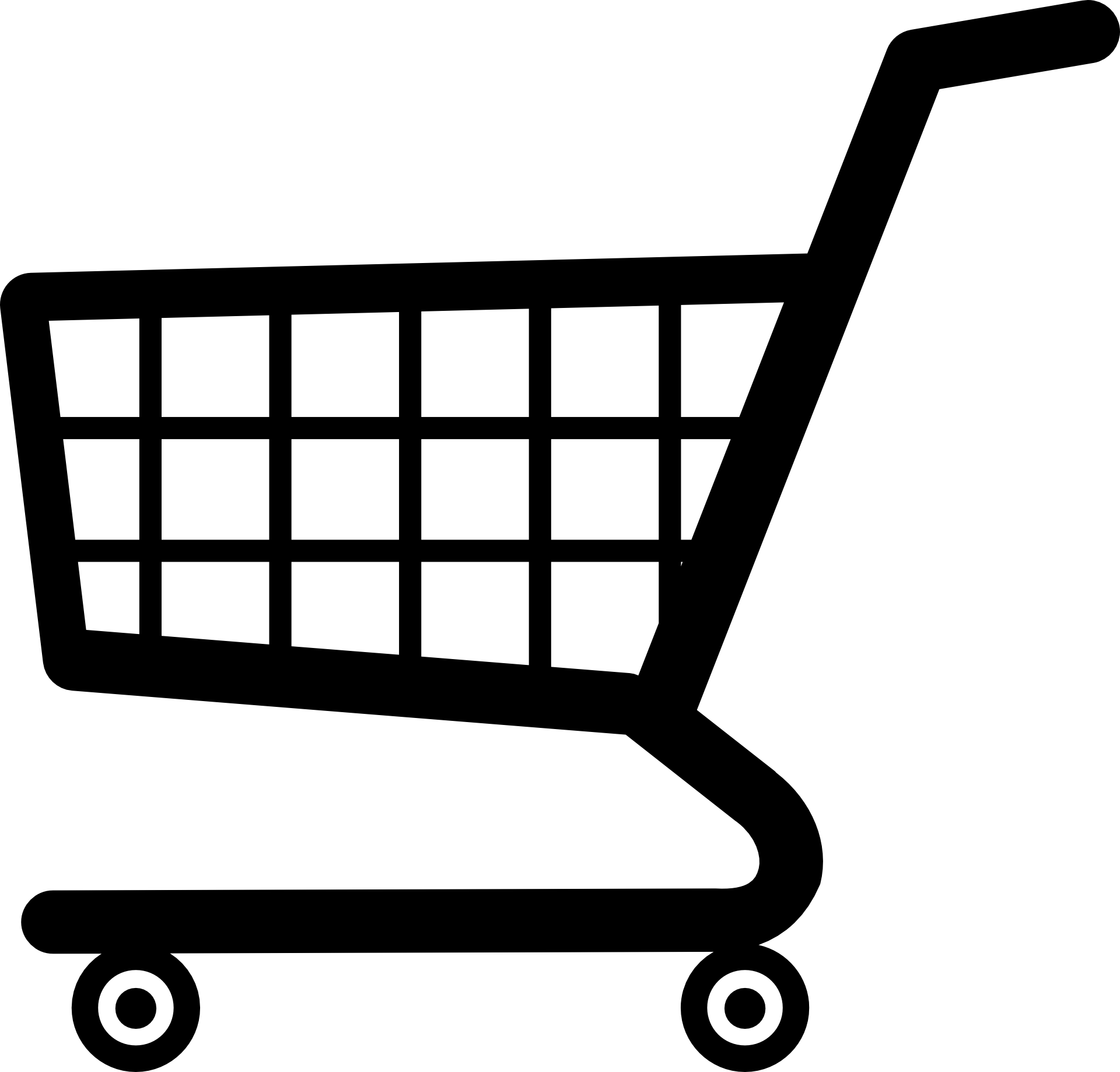 Pictogram van winkelwagen.